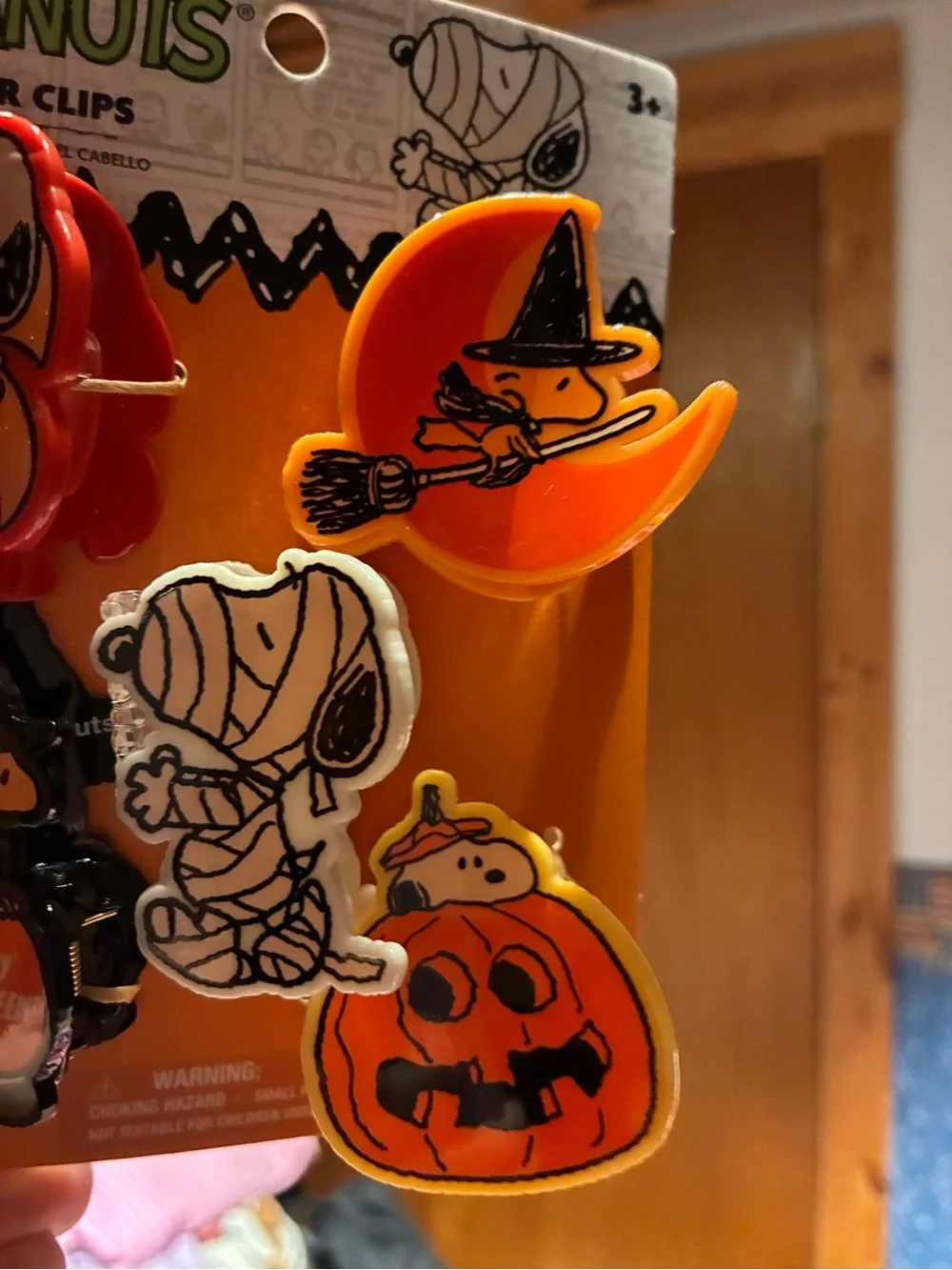 NWT Peanuts Halloween and the Great Pumpkin Collection of Hair Clips